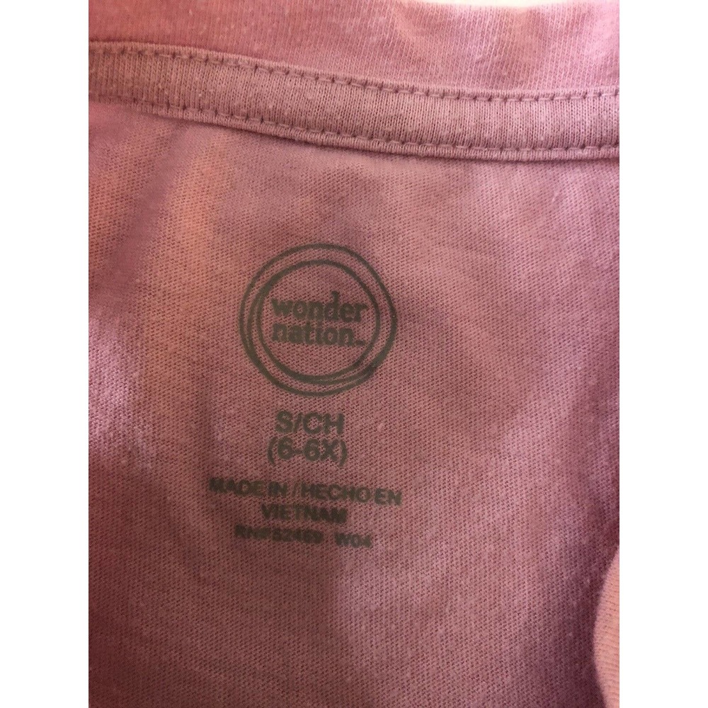 Wonder Nation Girls 6/6X Pink Watermelon Sleeveless Shirt W/Sequined‎ Rainbow - Picture 2 of 8